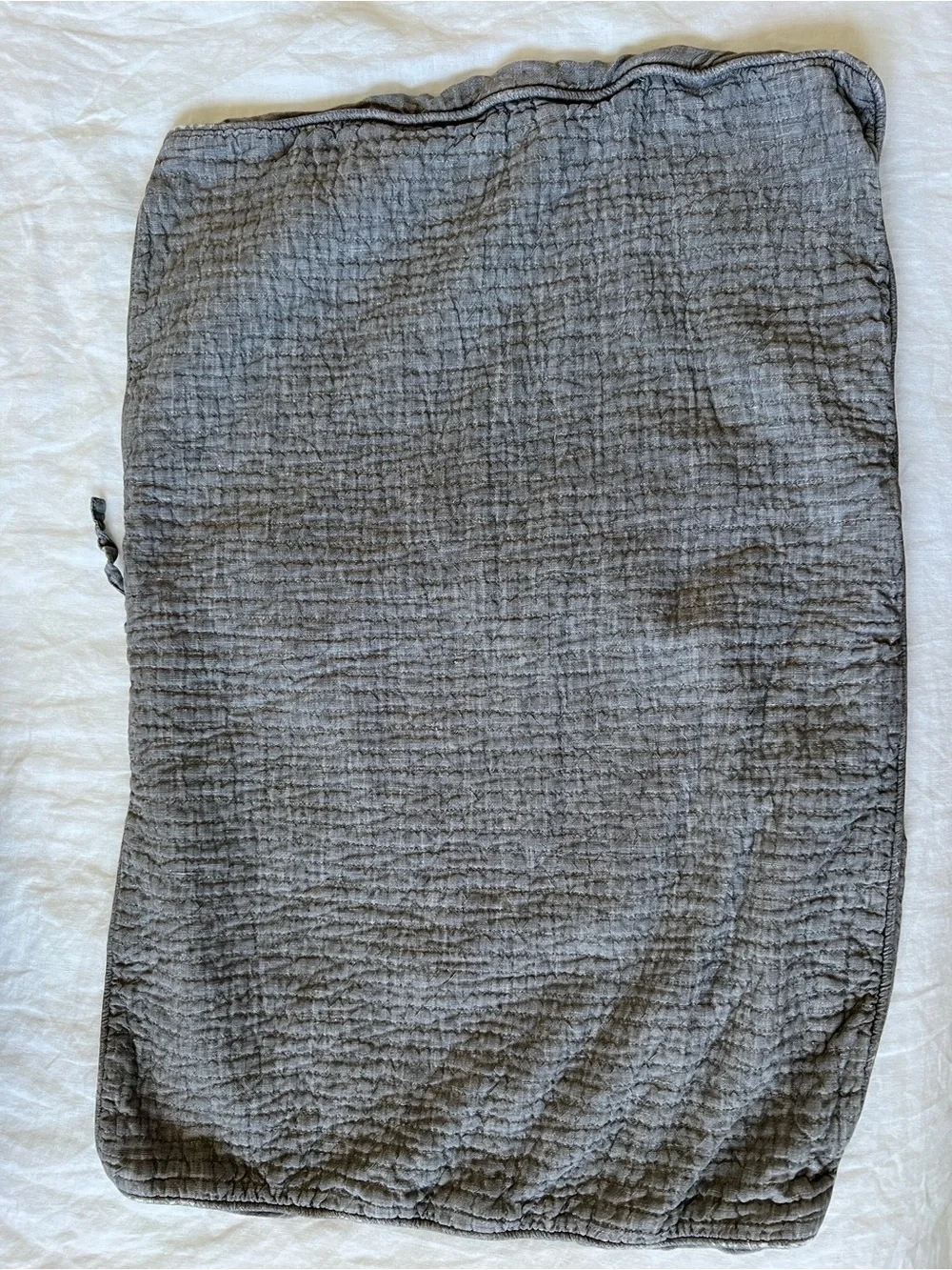 Restoration Hardware RH Vintage-Washed Linen Channel Quilted Coverlet + 2 Shams